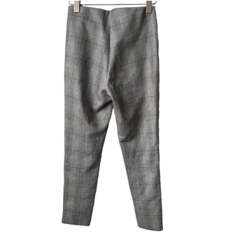 Zara Plaid houndstooth grey Womens pull on leggings size medium - Picture 4 of 7